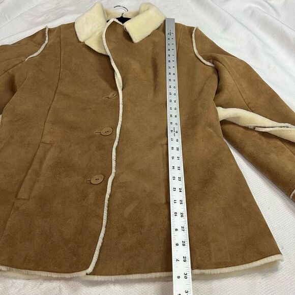 Wilsons Leather Faux Suede Belted Penny Lane Coat Women’s Sz XL‎ Vintage Retro - Picture 4 of 10